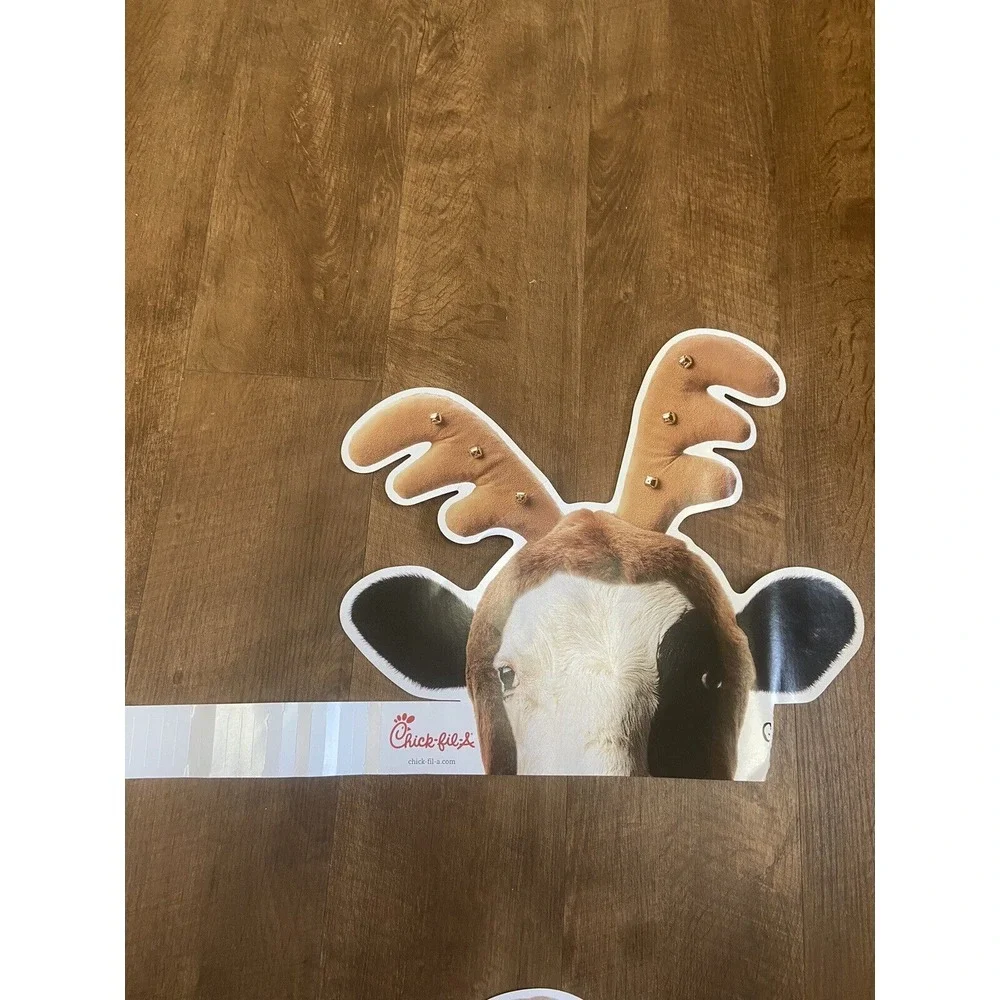CHICK-FIL-A Chick Fila Lot Of 7 CHRISTMAS COW Reindeer‎ Paper Adjustable Hats